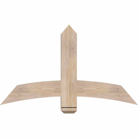 Ekena Millwork Bellingham Smooth Timber Gable Bracket, Douglas Fir, 48"W x 28"H x 5 1/2"D x 5 1/2"F, 14/12 Pitch GBW048X28X0606BEL00SDF
